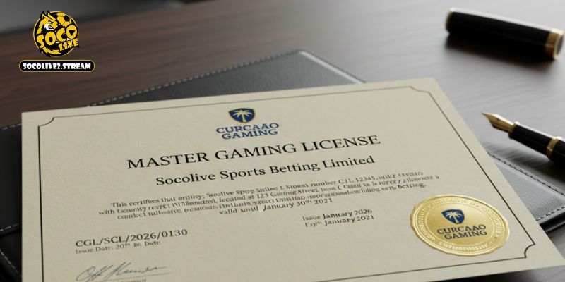 Giấy phép hoạt động Socolive đang sở hữu